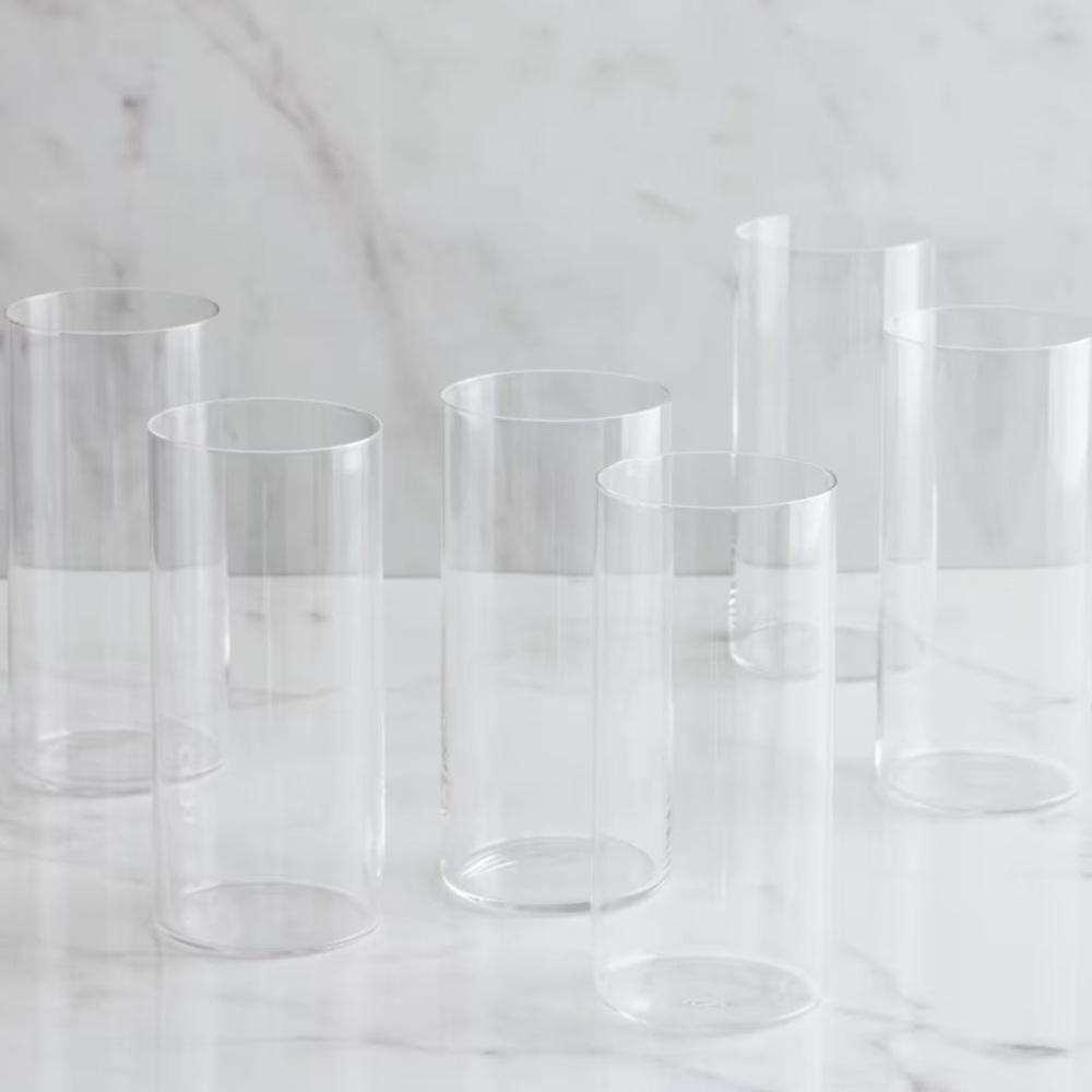 🌿NIB QUINCE Essential Crystal Tall Drinking Glasses, Set of 6
